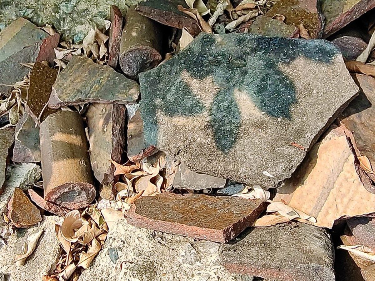 Rubble Stone Background Textured of Building Waste